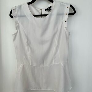 H&M White Blouse with Button Accents